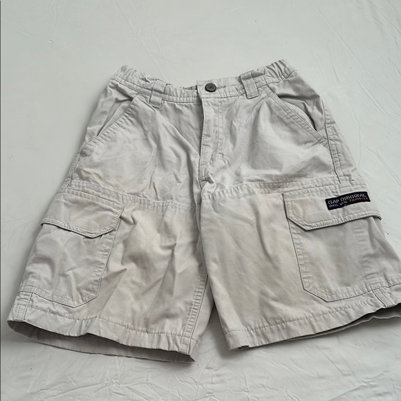 Gap vintage light stone khaki adjustable waist cargo shorts - Picture 1 of 9